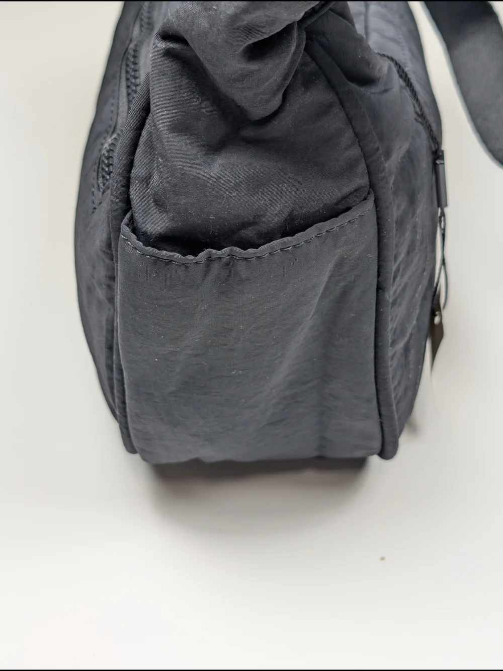 NWT Westbronco Black Quilted Nylon Crescent Shoulder Bag Crossbody Hobo